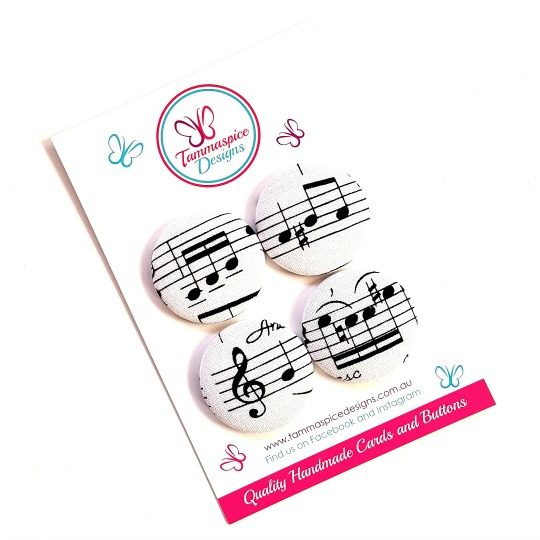 Set of 4 Music Note Magnets