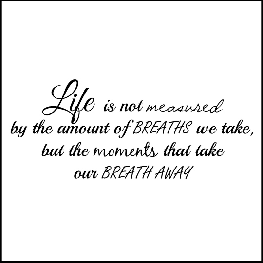 Life is not measured quote