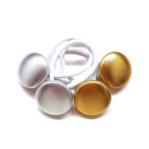 28mm Metallics Button Elastics