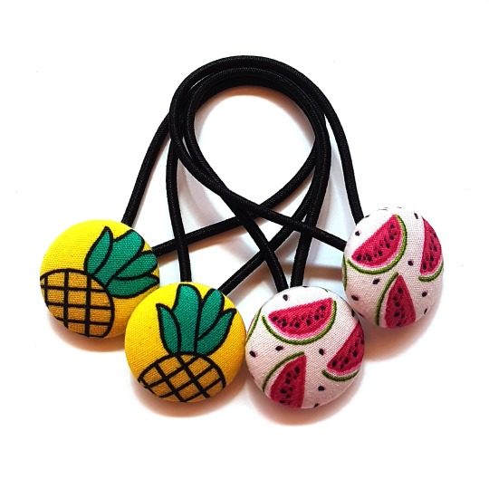 23mm Pineapple and Watermelon Button Elastics