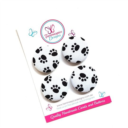 28mm White Paws Magnets