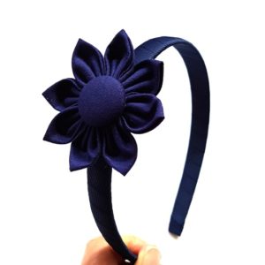 Navy Flower Headband