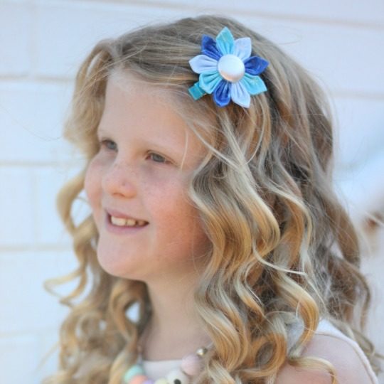 Reese wearing Ice Princess Flower Clip